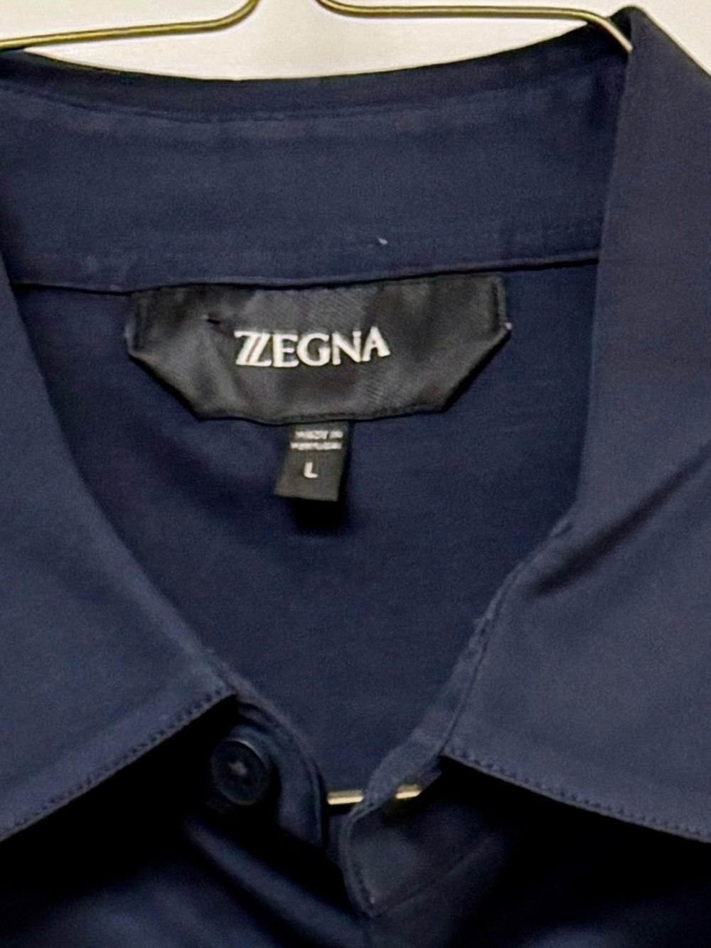 Z Zegna Navy Blue Dress Shirt